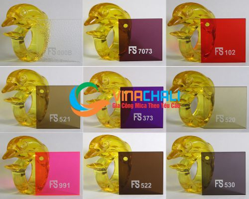 Bảng màu tấm mica đài loan