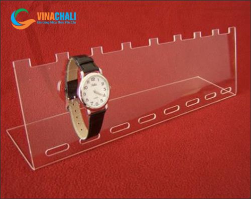 kệ mica trưng bày đồng hồ đơn giản