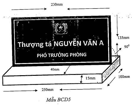 Biển Chức Danh Công An 15