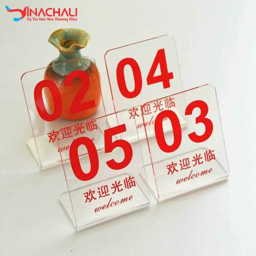 Biển mica số bàn đẹp