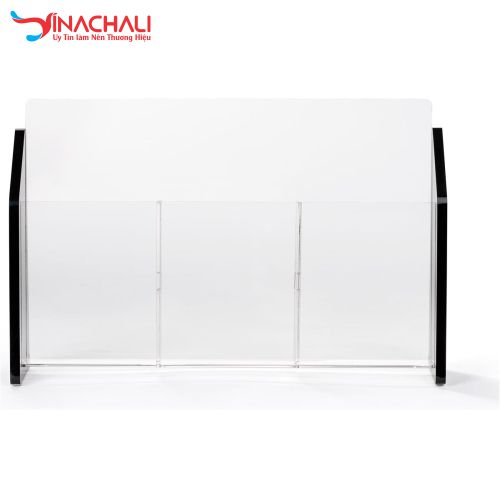 Kệ Mica Đựng Tờ Rơi 3 Ngăn 4