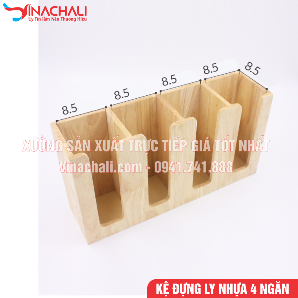 Kệ Đựng Ly Trà Sữa, Khay Để Ly Nhựa, Ly Giấy, 4 Ngăn Loại Nhỏ