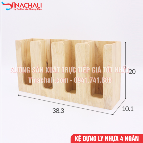 Kệ Đựng Ly Trà Sữa, Khay Để Ly Nhựa, Ly Giấy, 4 Ngăn - KTS13 6