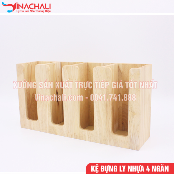 Kệ Đựng Ly Trà Sữa, Khay Để Ly Nhựa, Ly Giấy, 4 Ngăn - KTS13 8