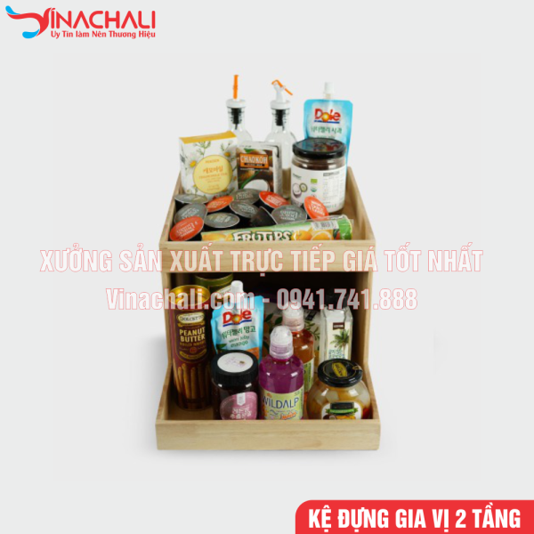 Kệ Đựng Đồ Gia Vị, Đồ Pha Chế Nhà Hàng 2 Tầng - KTS17 2