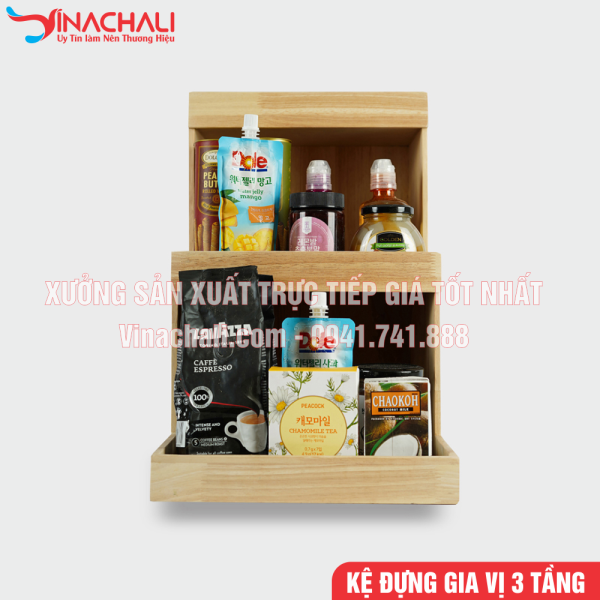 Kệ Đựng Đồ Gia Vị, Đồ Pha Chế Nhà Hàng 3 Tầng - KTS18 1