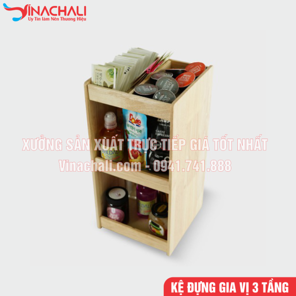 Kệ Để Đồ Gia Vị, Đồ Pha Chế Trong Nhà Hàng, Quán Cafe, Quán Trà Sữa - KTS15 2