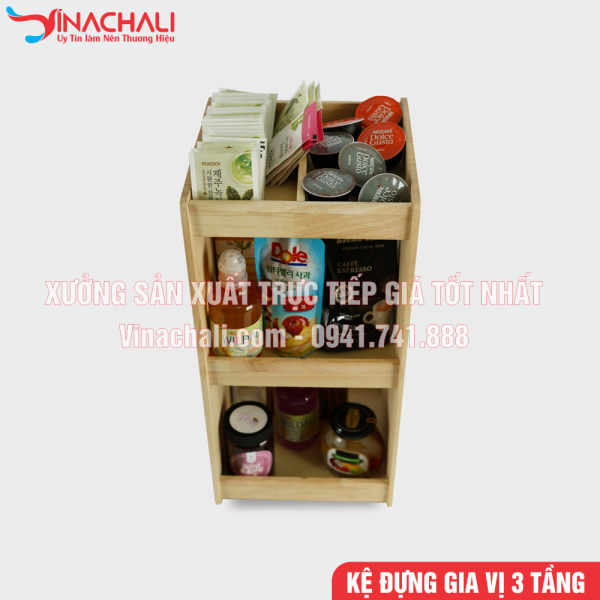 Kệ Để Đồ Gia Vị, Đồ Pha Chế Trong Nhà Hàng, Quán Cafe, Quán Trà Sữa - KTS15 3