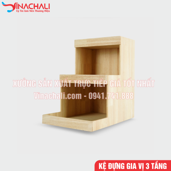 Kệ Đựng Đồ Gia Vị, Đồ Pha Chế Nhà Hàng 3 Tầng - KTS18 6