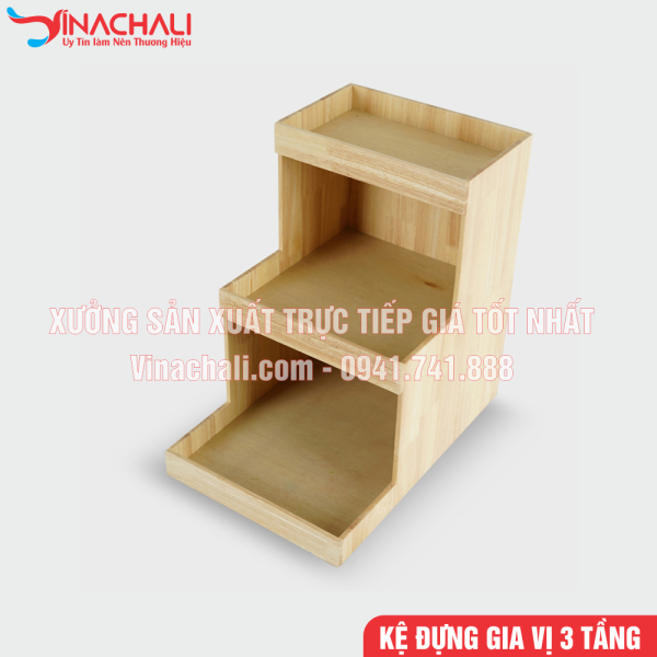 Kệ Đựng Đồ Gia Vị, Đồ Pha Chế Nhà Hàng 3 Tầng - KTS18 7