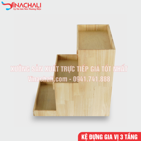 Kệ Đựng Đồ Gia Vị, Đồ Pha Chế Nhà Hàng 3 Tầng - KTS18 8