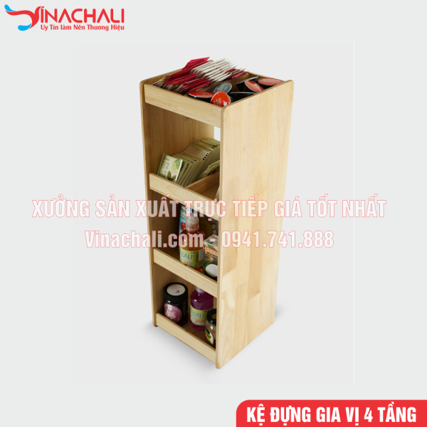 Kệ Đựng Đồ Pha Chế, Đồ Gia Vị 4 Tầng - KTS16 1