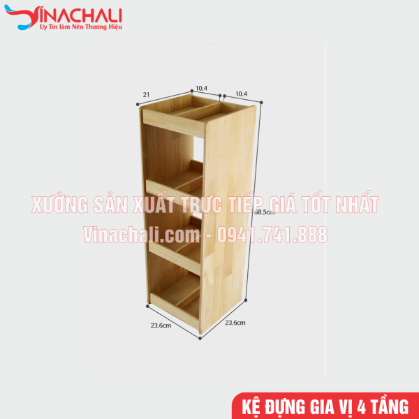 Kệ Đựng Đồ Pha Chế, Đồ Gia Vị 4 Tầng - KTS16 4