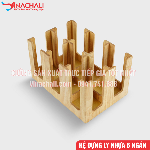 Khay Đựng Ly Trà Sữa, Kệ Để Ly Nhựa, Ly Giấy 6 Ngăn - KTS14 5