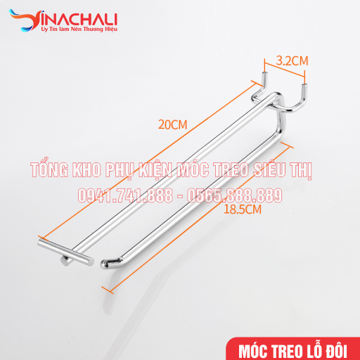 Móc Treo Cài Lỗ Đôi 8
