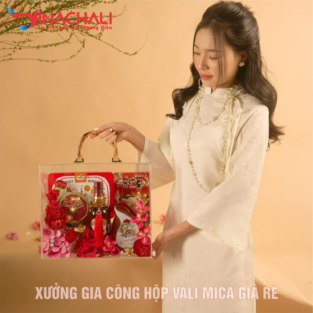 Hộp Vali Mica Đựng Quà Tết 2