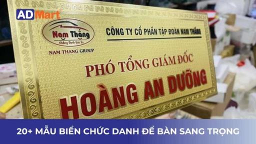 Uốn dán mica biển chức danh tạo hình đẹp mắt