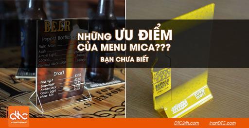 Ưu điểm của menu mica để bàn